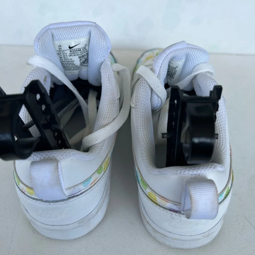 Nike Girls Shoes Size 5Y White Court Borough Low 2 BQ5448-100 Casual Sneakers